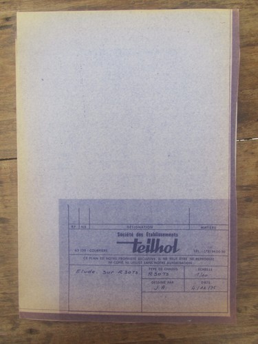Ancien plan etude original - d'etude,