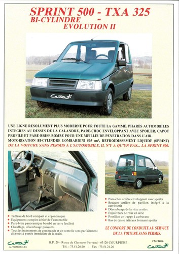 Catalogue brochure voiturette