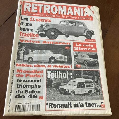 Revue auto rétromania - revue, 31